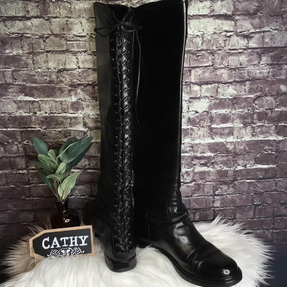 ⛔️SOLD⛔️Miu Miu Black Lace Up Riding Boots! - Picture 3 of 9